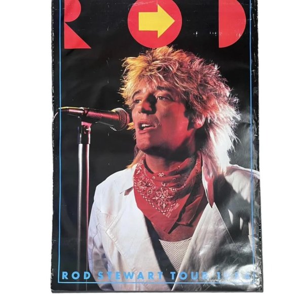 *VINTAGE* ROD STEWART 1984 TOUR POSTER. - Picture 1 of 4
